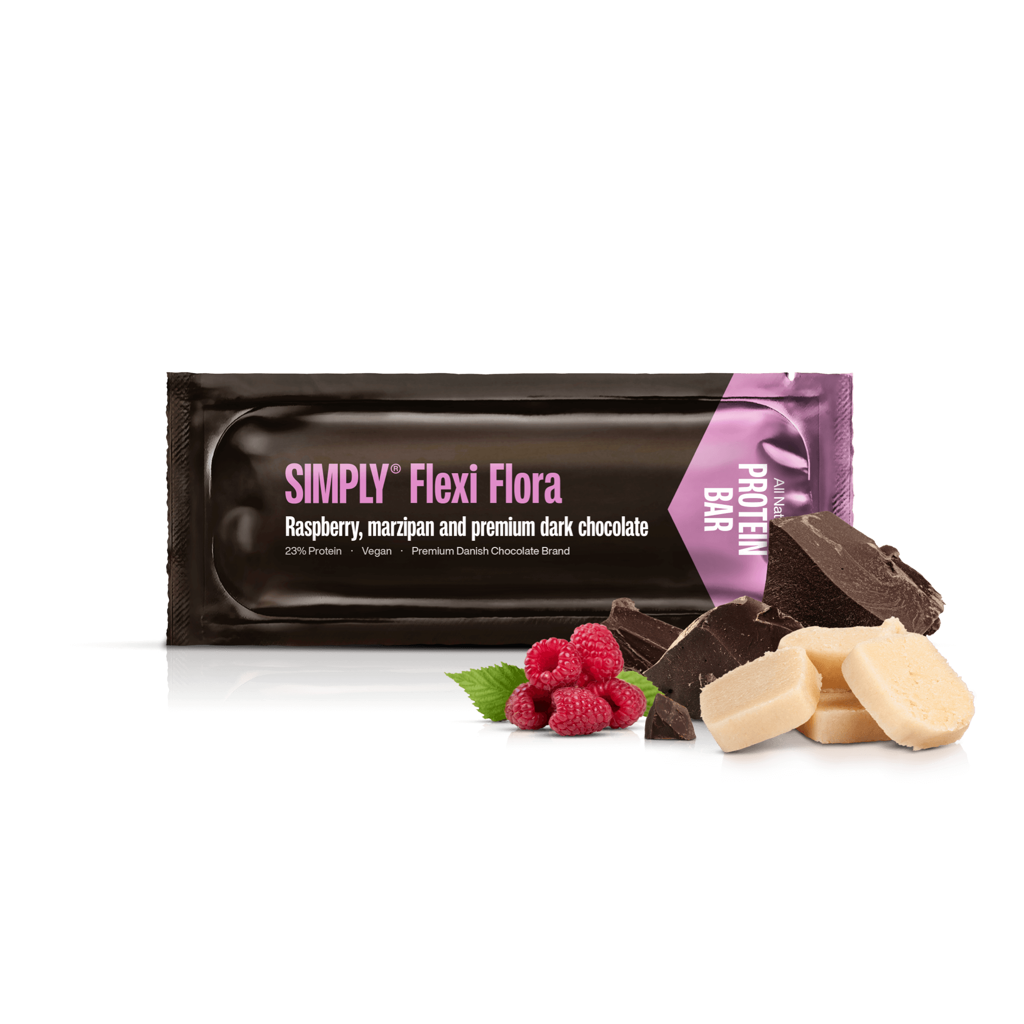Chocolate Protein Bar Box 15 pcs - Simply® Flexi Flora