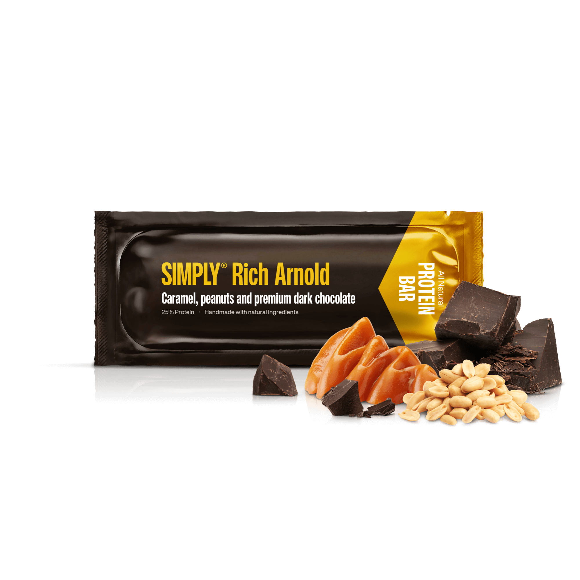Chocolate Protein Bar Box 15 pcs - Simply® Rich Arnold