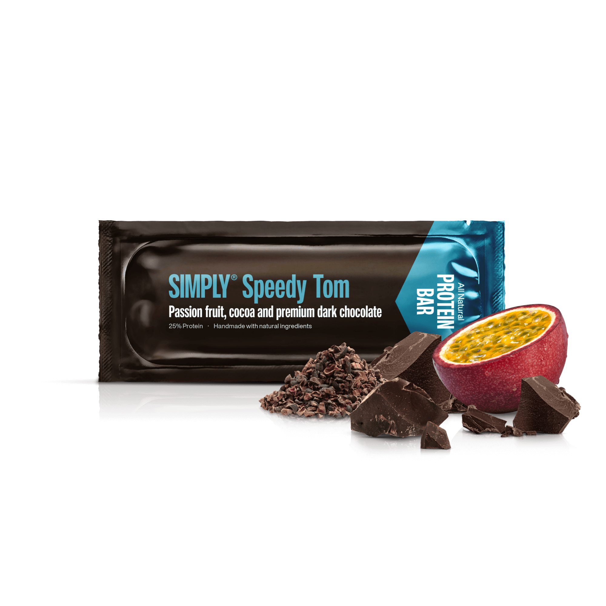 Chocolate Protein Bar Box 15 pcs - Simply® Speedy Tom