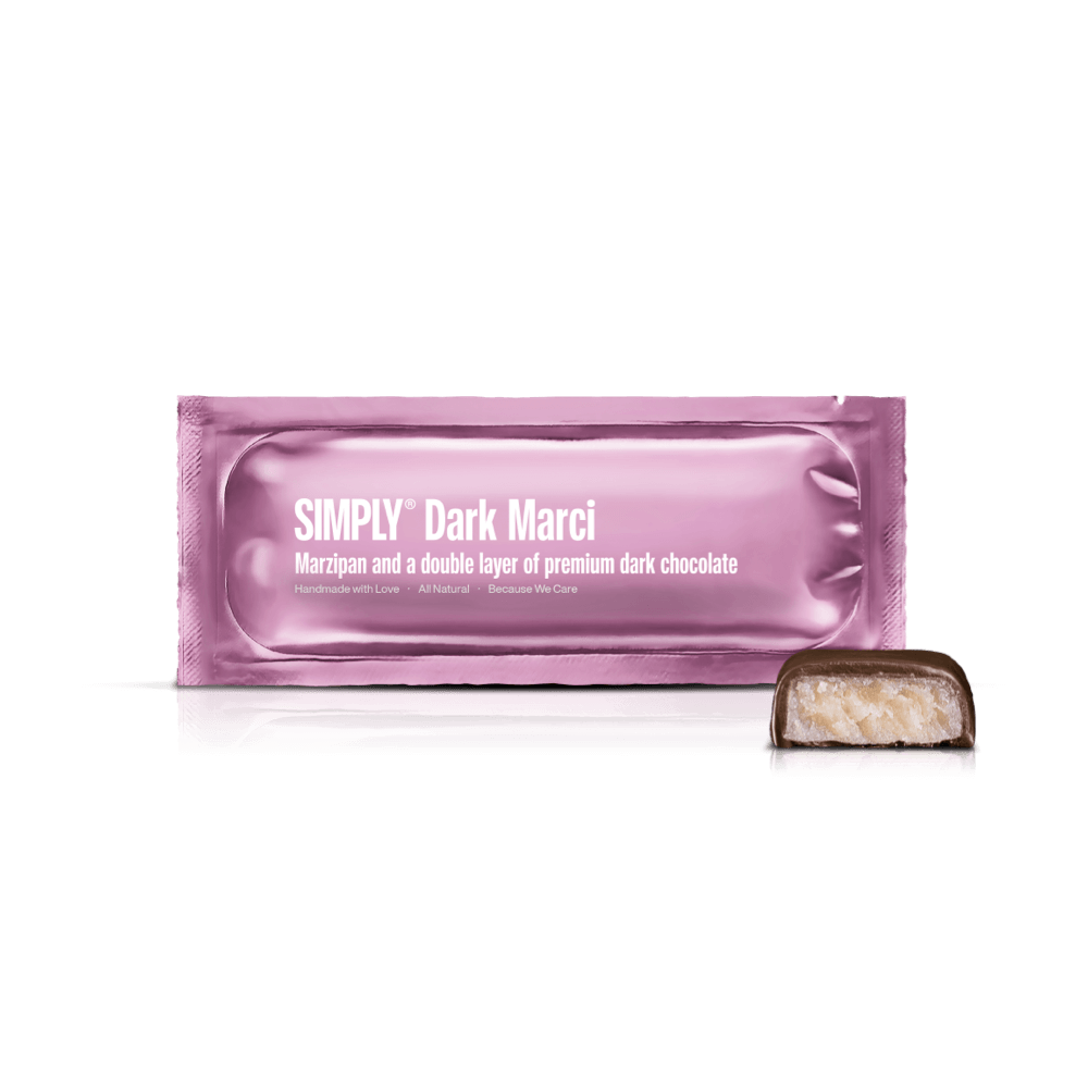 Simply® Dark Marci | Marcipan og et tykt lag premium mørk chokolade - Chocolate Bars - Simply®