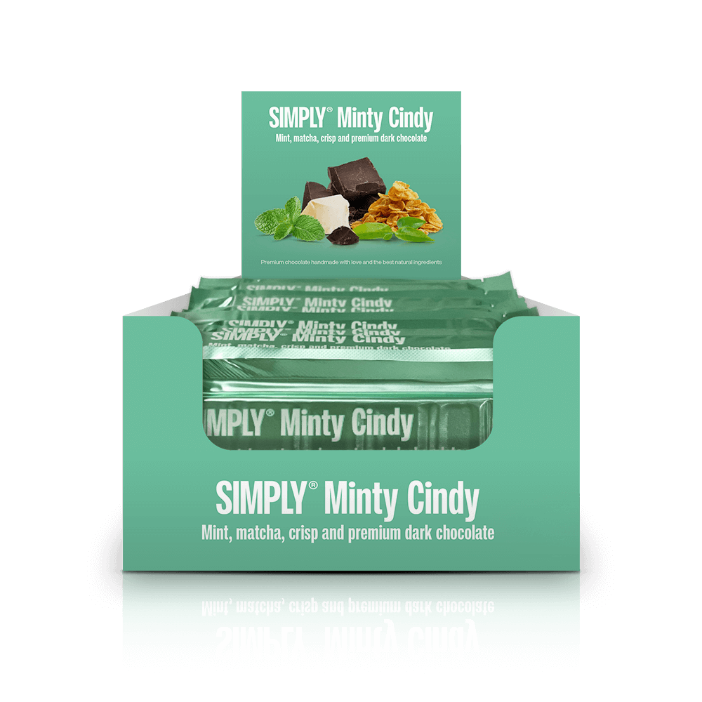 Simply® Minty Cindy | Mint, matcha the, crisp og premium mørk chokolade - Chocolate Bars - Simply®