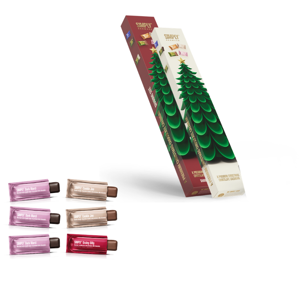 Fair Share: to julekalendere og chokoladebarer