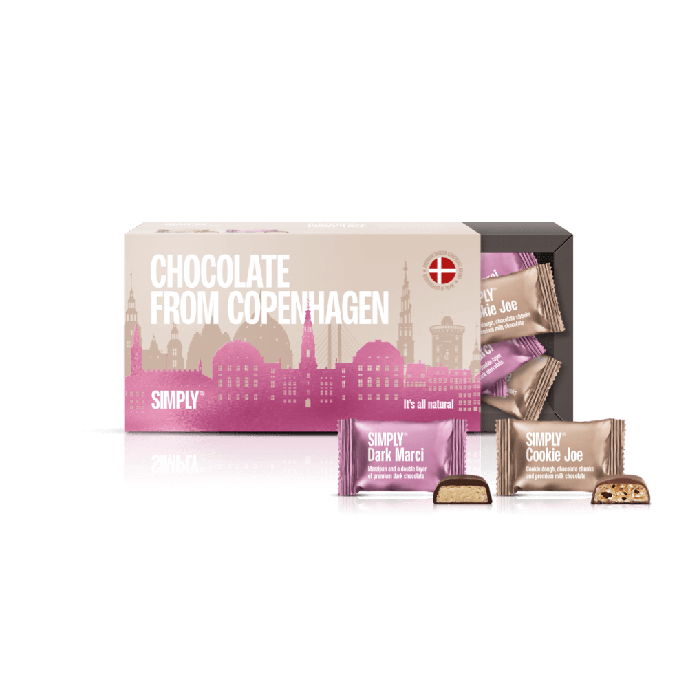 Chocolate Gift Box, 18 pcs – Chocolate from Copenhagen Pink Edition