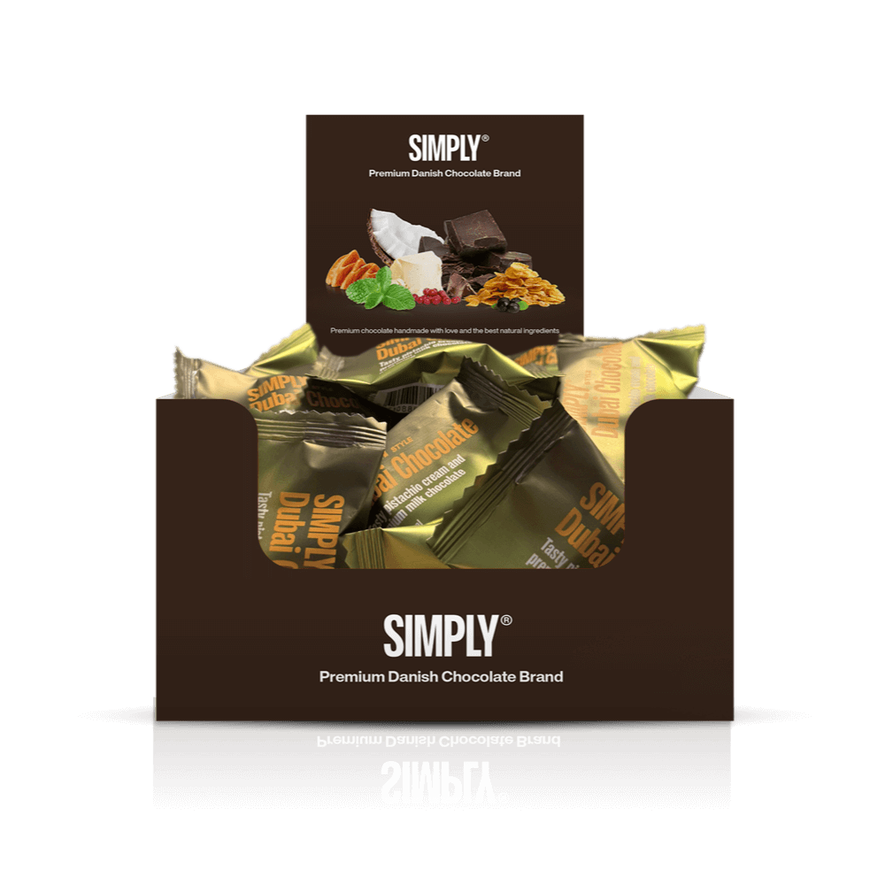 Chokolade Bites kasse - 750g - 75 stk - Dubai Style Chokolade