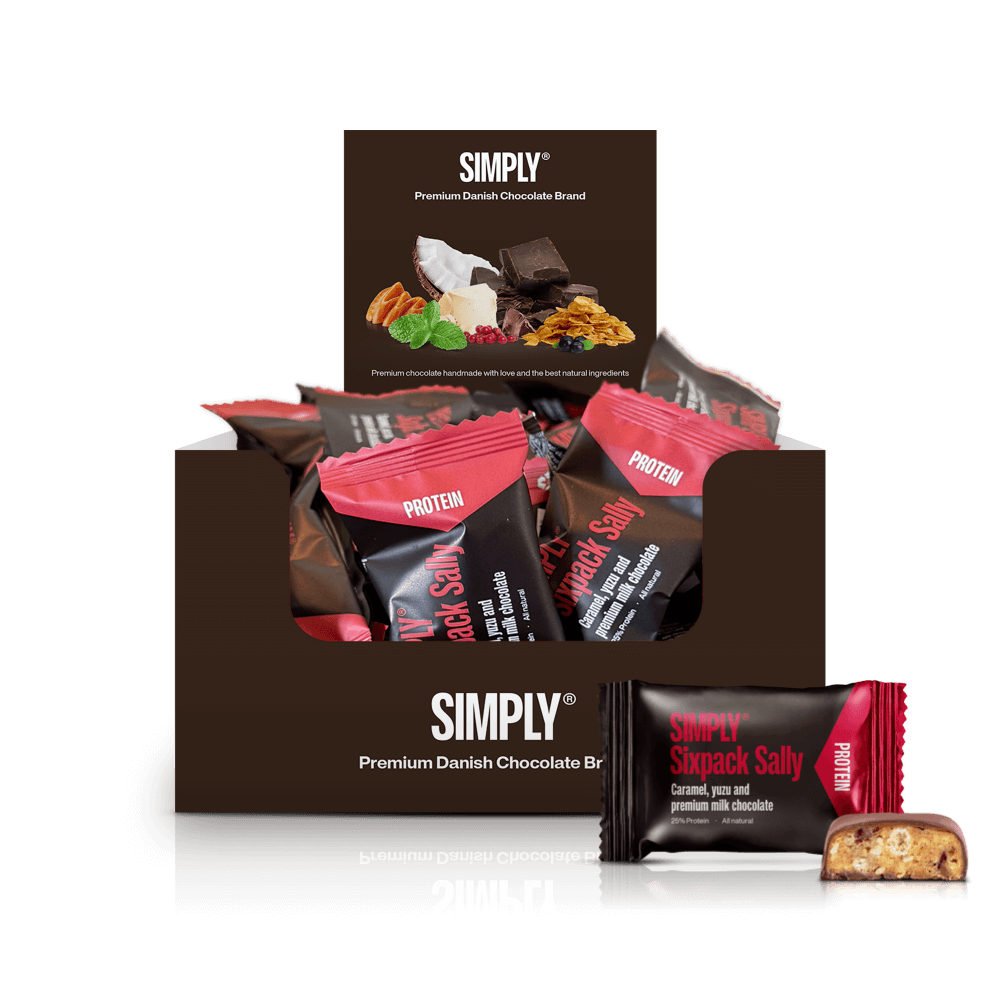 Chocolate Protein Bites Box 75 pcs - Simply® Sixpack Sally 
