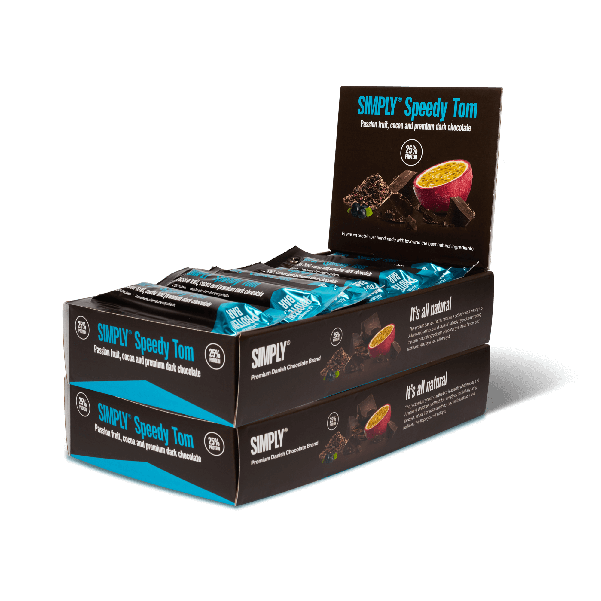 Chocolate Protein Bar Box 30 pcs - Simply® Speedy Tom – 30 pcs.