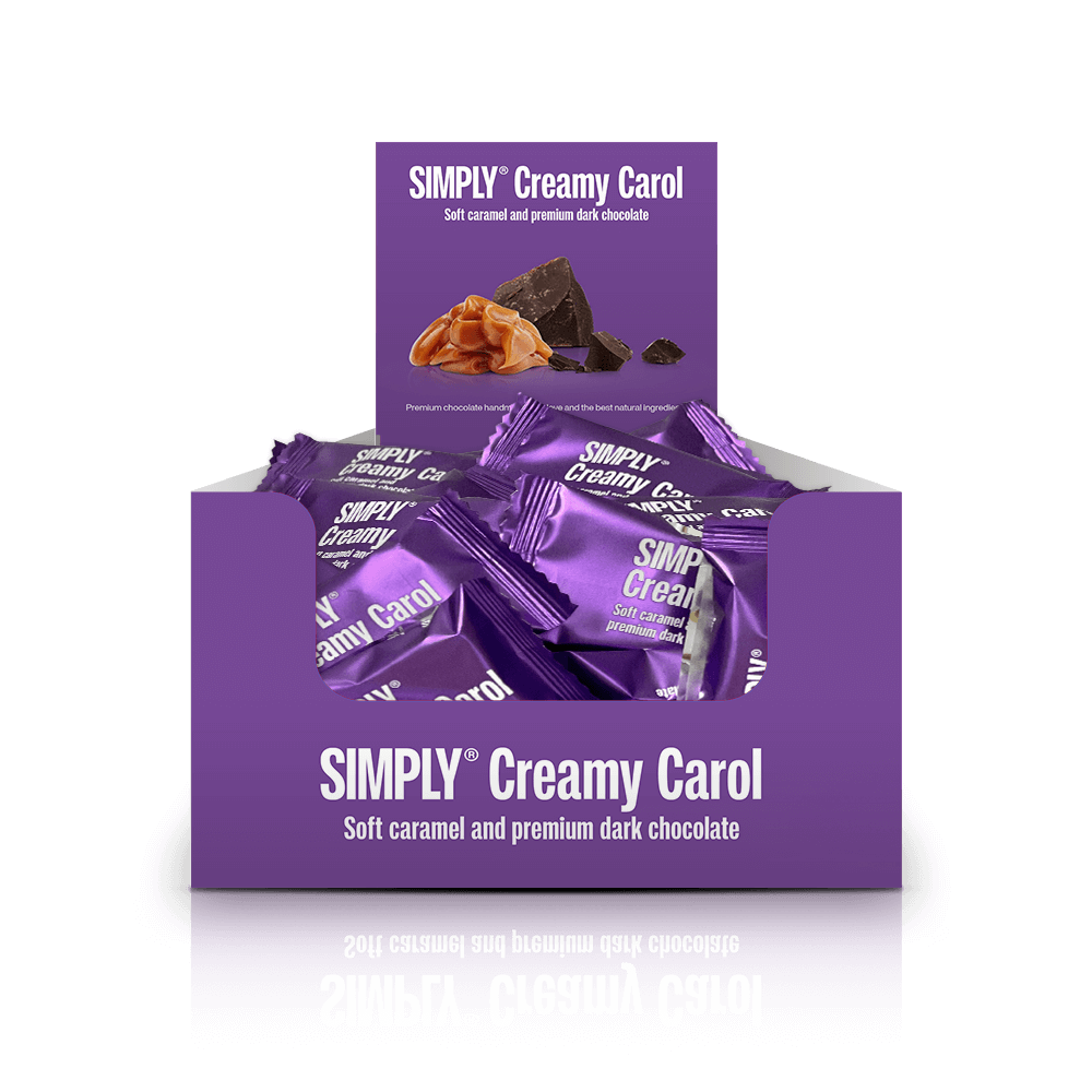 Simply® Creamy Carol - 75 Bites | Blød karamel og premium mørk chokolade - Box of Bites - Simply®