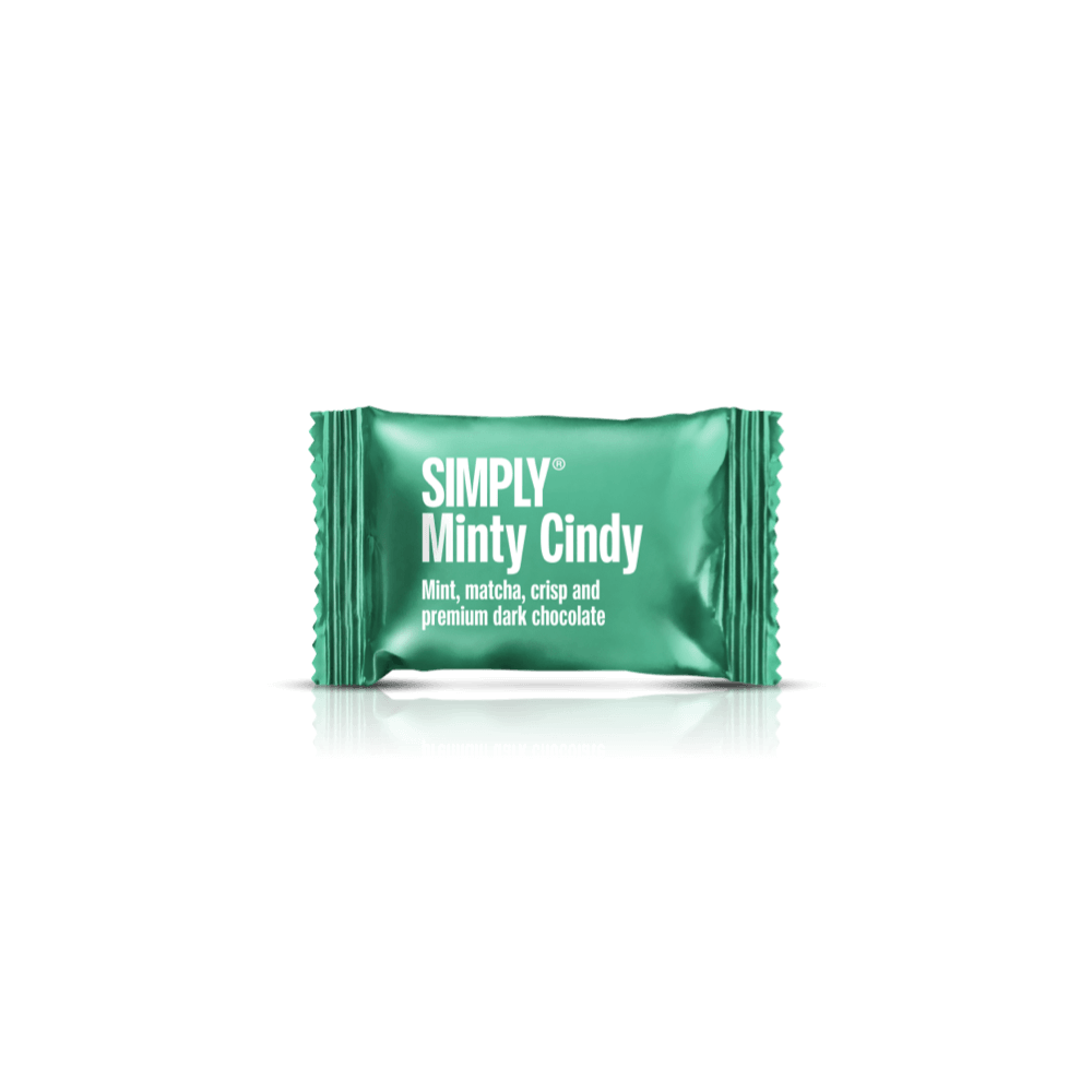Simply® Minty Cindy - 75 Bites | Mint, matcha the, crisp og premium mørk chokolade - Box of Bites - Simply®