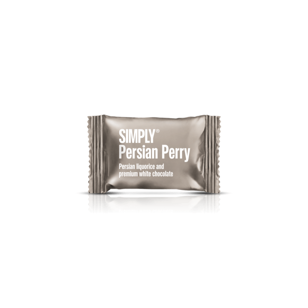 Simply® Persian Perry - 75 Bites | Persisk lakrids og premium hvid chokolade - Box of Bites - Simply®