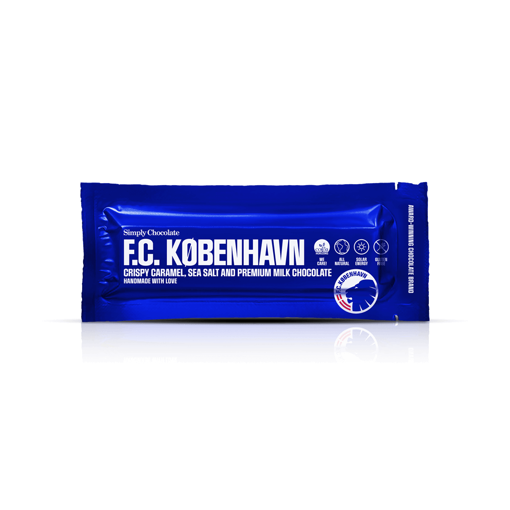 F.C. København | Knasende karamel, havsalt og mælkechokolade - Chocolate Bars - Simply®