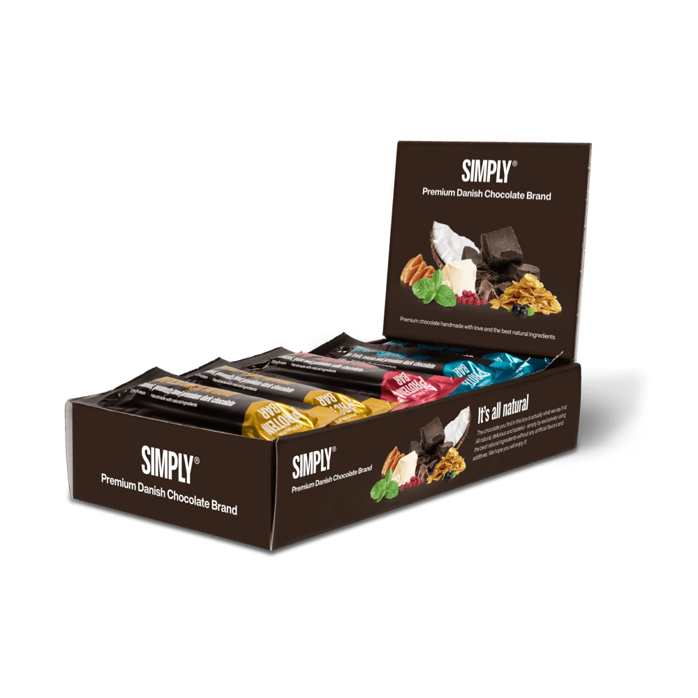 Protein mix 15-pack | Blandet kasse med 3 forskellige proteinbarer - Protein bars - Simply®